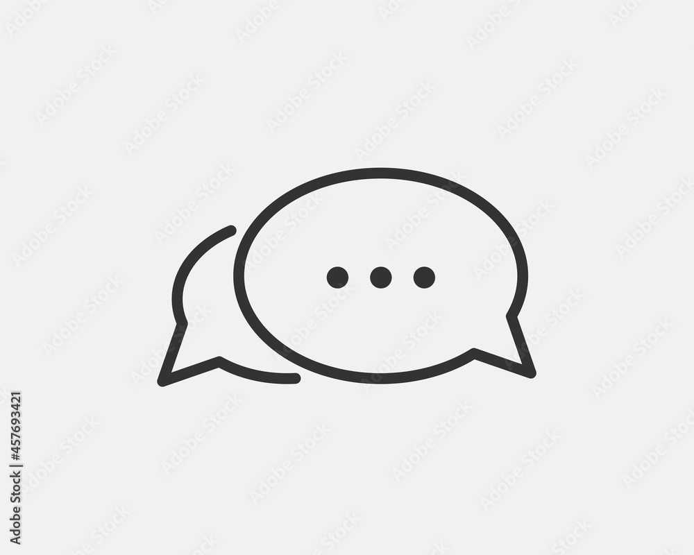 Aufkleber chat icon vector design element. talk bubble speech sign. dialogue balloon.