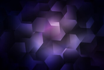 Light Purple vector background with set of hexagons.