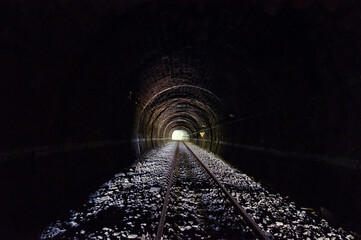 Railway tunnel under the Łupkowska Pass, Bieszczady Mountains, Łupków Pass