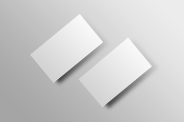 Business Card 3d Illustration. 3d Rendering. Business Card Photo Render for Mockup. Photo Mockup for 3d Presentation.