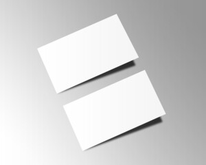 Business Cards 3d Render Mockup with Bottom Shadow