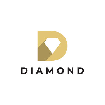 letter d with diamond logo design