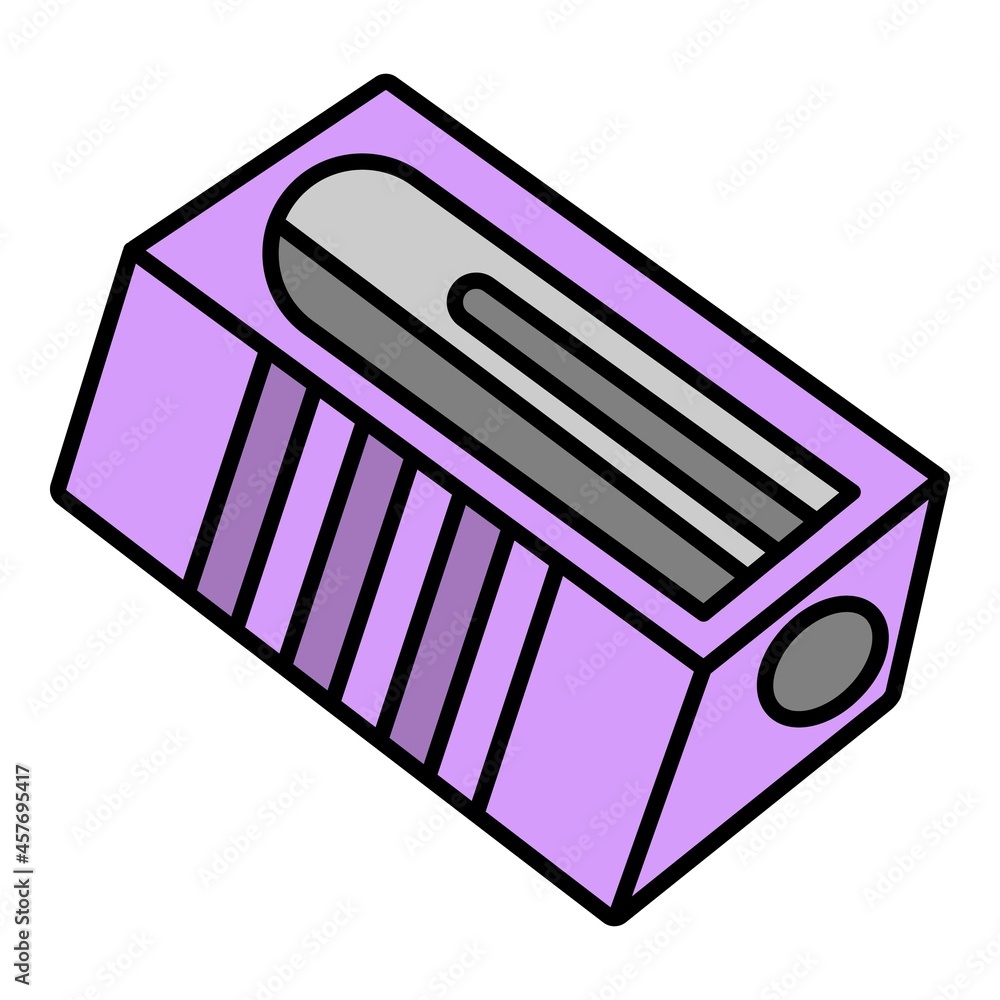 Poster classic sharpener icon. outline classic sharpener vector icon color flat isolated