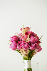 pink flowers in a vase