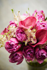 bouquet of pink flowers