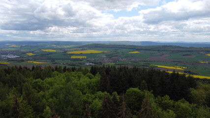 Obraz premium Naturpark Solling Strutberg Luftbild