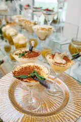 Candy Bar. Delicious wedding buffet with cupcakes. Sweet buffet with cupcakes and other desserts.