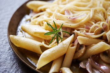 pasta with mushrooms and cheese