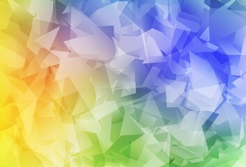 Light Multicolor vector abstract mosaic backdrop.