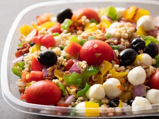 salad with cheese and olives