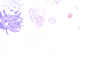 Light Pink, Yellow vector abstract design with leaves.