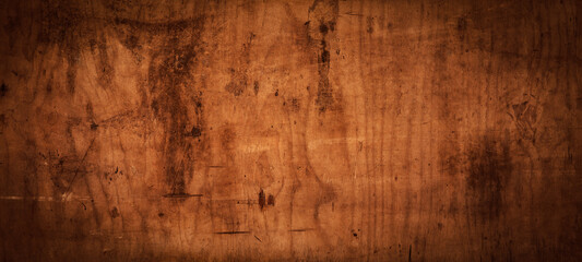 old brown rustic weathered scratched dirty dark wooden table wall texture - wood timber background...