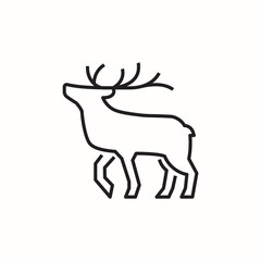 monogram reindeer logo design