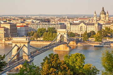 Fototapeta na wymiar Szechenyi Chain Bridge in Budapest