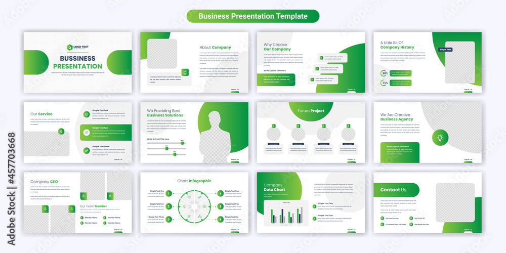 Canvas Prints creative business powerpoint presentation slides template design. use for modern keynote presentatio