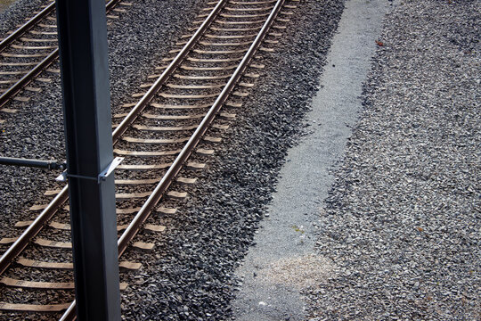 Dutch railroad tracks newly made