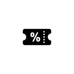 Coupon simple flat icon vector