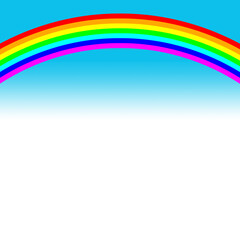背景素材　虹と青空（1_2）
