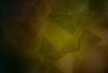 Fototapeta premium Dark Green, Yellow vector background with abstract polygonals.