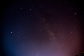 Abstract background of celestial stars, blurred wallpaper of the Milky Way at night, is a natural beauty. Seen during the time of the season