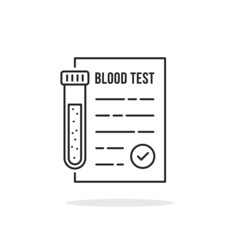 thin line blood test like simple medical report