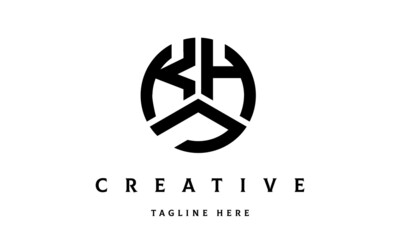 KHJ creative circle three letter logo