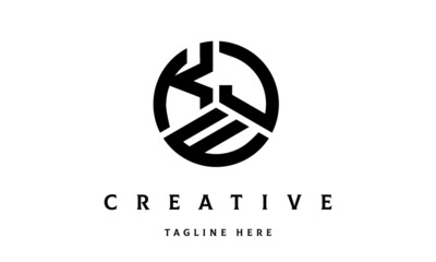 Fototapeta premium KJE creative circle three letter logo