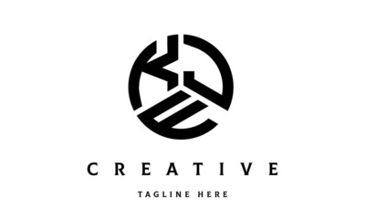 KJF creative circle three letter logo