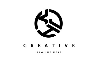 KJH creative circle three letter logo