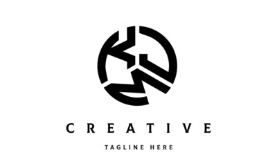 KJM creative circle three letter logo