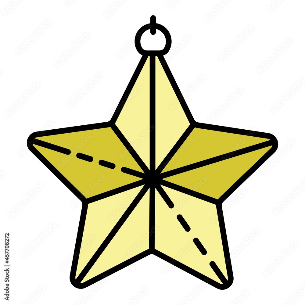 Wall mural Star tree toy icon. Outline star tree toy vector icon color flat isolated - Wall murals