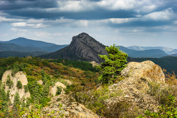 Fototapeta na wymiar Rural Caucasus mountain landscape