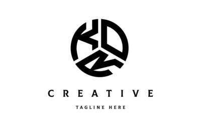 KOR creative circle three letter logo