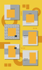 Social media template vector design