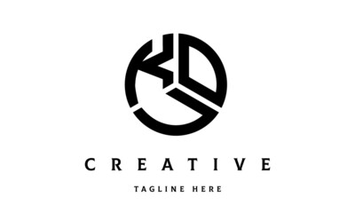 KOU creative circle three letter logo