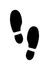  Footprint icon. (Footprint vector silhouette) 