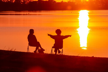 Sunset au ponant &agrave; La Grande Motte