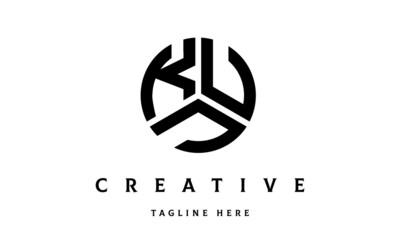 KUJ creative circle three letter logo