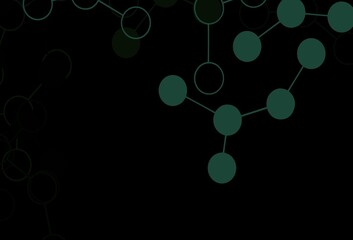 Dark Green vector texture with artificial intelligence concept.