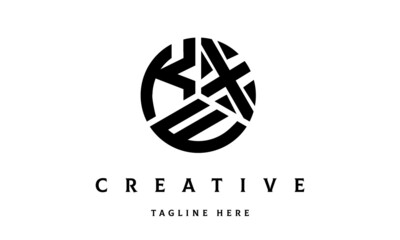 KXE creative circle three letter logo