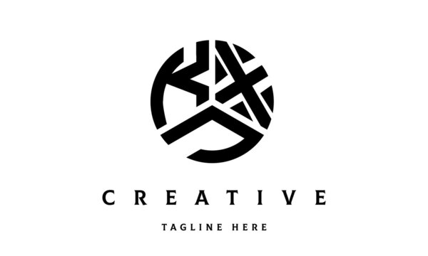 KXJ creative circle three letter logo