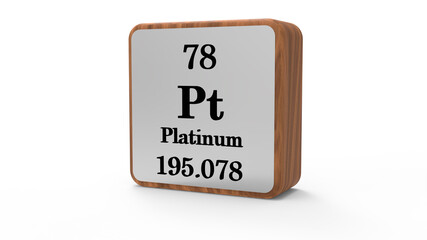 3d Platinum Element Sign. Stock image.