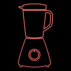 Neon blender red color vector illustration flat style image