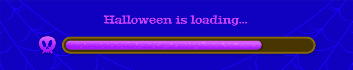Halloween loading bar illustration