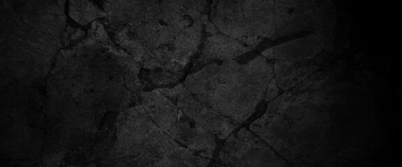 Obraz na płótnie Canvas Old dirty concrete dark wall. Scary dark cement background.
