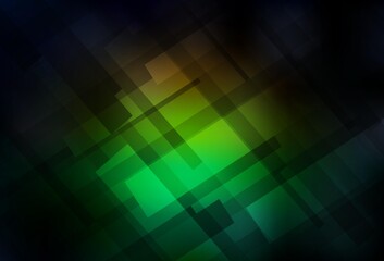 Obraz premium Dark Green, Red vector backdrop with rhombus.