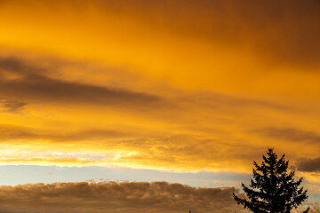 sunset in the mountains