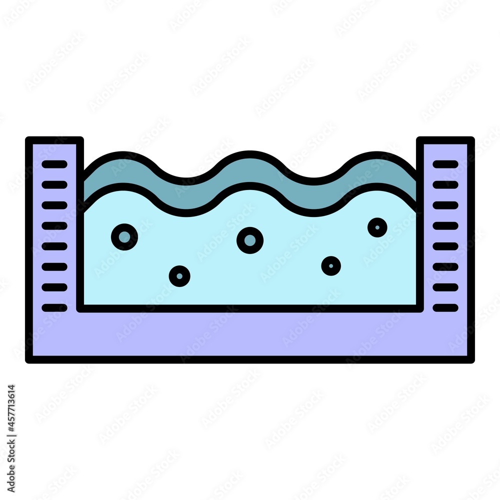 Poster small pool icon. outline small pool vector icon color flat isolated