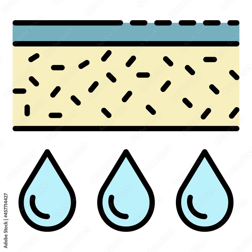 Aufkleber water filter structure icon. outline water filter structure vector icon color flat isolated