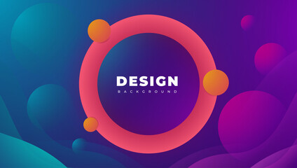 Modern poster with gradient 3d flow shape. Innovation background design for cover, landing page. Colorful abstract geometric background.Trend gradient. Fluid shapes composition. Eps10 vector.
